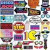 1980s photo booth prop pack